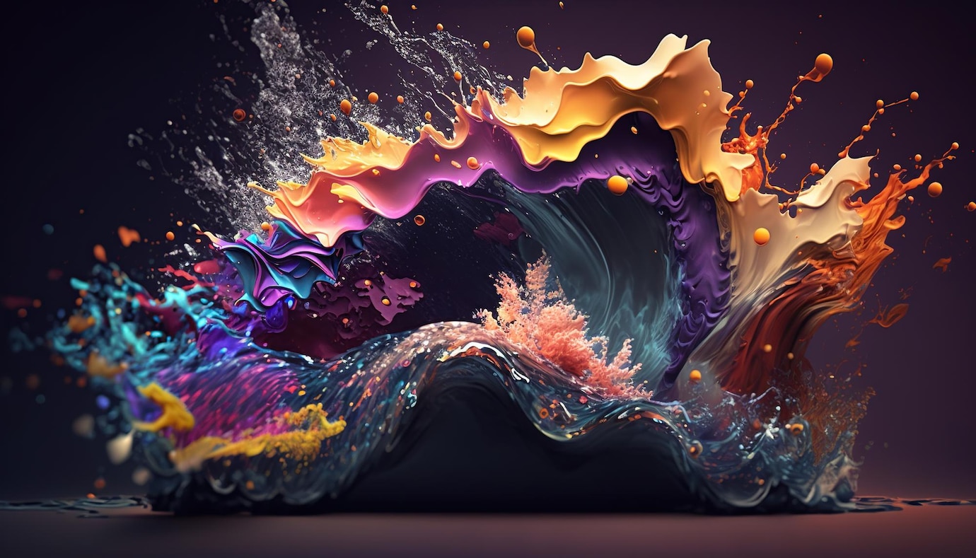 Abstract flowing forms representing connected operations